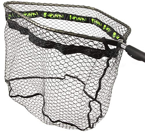 GUNKI Kescher für das Angeln Kescherstab Fast Street 60 x 50 cm Teleskopisch Kautchutiert Meer Forelle See