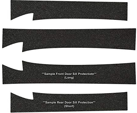 Custom Fit Door Sill Entry Protector for 2019-2025 Chevrolet Silverado 1500 & 2020-2025 Silverado 2500 3500-4dr CrewCab - Edge Guard Anti Scratch Scuff Shield (Full Set - 4pcs)