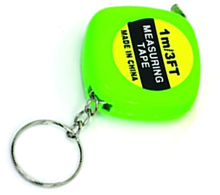 PARENCE.- Mini Ruban à Mesurer 1m, 3FT Couturier, Tailleur/Petit Mètre pour la Pétanque (1 mètre) Flexible Porte Clés Format de Poche - Couleur Aléatoire (bleu, vert, orange, jaune ...)