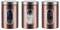 kiss me 3 Pcs Kitchen Canister Set，Stainless Steel Food Storage Jar With Window Coffee Tea Sugar Caddy Container For Home, Kitchen, Counter (Bronzing)