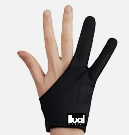 ILUAL GUANTI DIGITAL, ARTIST GLOVE, PER SCHERMI TATTili, TABLET O PER USO IN ILLUSTRAZIONE E DISEGNO TRADIZIONALE, DISMINUISCE LA FRICZIONE TRA IL PALMO E LA SUPERFICIE DI DISEGNO (L L)