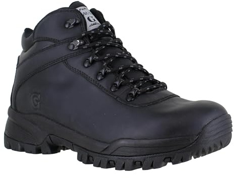 Sports Gaudi Summits Mens Leather Hiking Walking Trail Lace Up Ankle Boots (Black, UK Footwear Size System, Adult, Men, Numeric, Medium, 8)