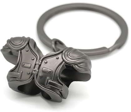 40YARDS Porte-clés de football américain - Coussinets d'épaule 3D en métal avec anneau porte-clés - Mini pendentif pour les fans de football - Cadeau et article de fan pour trousseau de clés et sac à