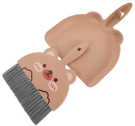 minkissy Mini Broom and Dustpan Set for Small Areas Lightweight Table Sweeper with Easy Grip Brush Compact Cleaning Tool for Desktop Office Pet Hair and Car Gaps Versatile and Space Saving