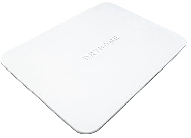 DRYHOME Alfombrilla Escurreplatos Diatomita Blanca (40x30 cm) - Piedra Secar Rápido Cocina Sólida y Sin Rendijas - Escurridor Diatomita Cocina de una Pieza Ultra Absorbente