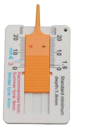 Misuratore di profondità del battistrada compatto 0-20mm plastica Vernier righello per auto e camion ruote estate inverno controllo di sicurezza portatile tascabile strumento di misurazione