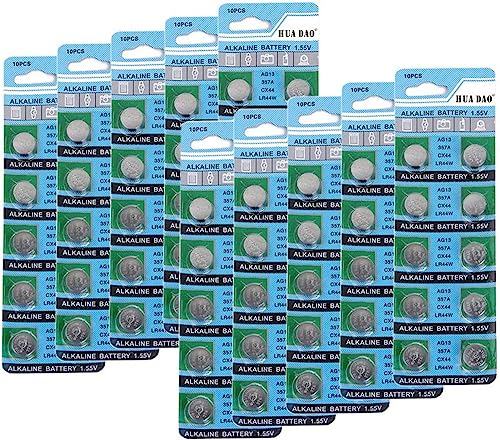 RcStarry Lot de 100 piles bouton LR44/AG13 pour lampes de bouteille avec bouchon en liège.