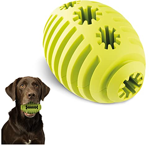 Homes&Bones Doggy Egg Hundespielzeug befüllbar aus Naturkautschuk zur Hundebeschäftigung als Futterball, Wurfspielzeug & Intelligenzspielzeug für mittlere bis große Hunde grün