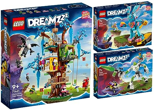 Lego DreamZzz Set of 3: 71461 Fantastic Tree House, 71454 Mateo and Robot Z-Blob & 71453 Izzie and Her Bunny Bunchu