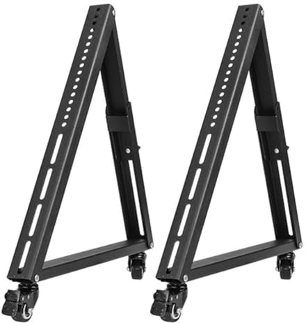 DEARMAMY Ensemble De Meuble TV Mobile De Faible Hauteur Chariot De Support De Moniteur Sol Support TV avec Roue pour Téléviseur À Écran Plat Incurvé 32-55 LED LCD Chariot À