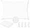WOLTU Sonnensegel Wasserdicht 5x7 m Rechteckig 95% UV Schutz Segeltuch 200 g/m² Polyester Sonnenschutz Schattenspender für Balkon Terrasse Garten, mit Befestigungsseilen, Creme
