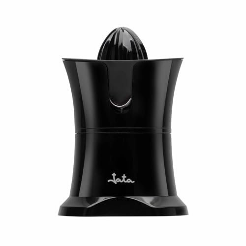 Jata JEEX1549 - Exprimidor de Naranjas Electrico, 60 W, 2 Conos. Bidireccional. Fácil Limpieza. Desmontable. Extracción Continua. Antigoteo. Vertedor en Acero Inoxidable