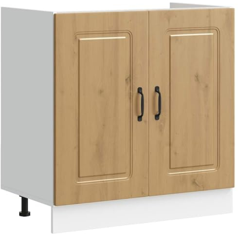 vidaXL Mueble bajo para Fregadero Kalmar Roble Artesanal 80x46x81,5 cm