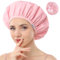 Years Calm Cuffia da doccia da donna, riutilizzabile, impermeabile, motivo e tinta unita, design a doppio strato per utilizzo a doppio strato, protegge i capelli sotto la doccia, spa, cucina, pulito e