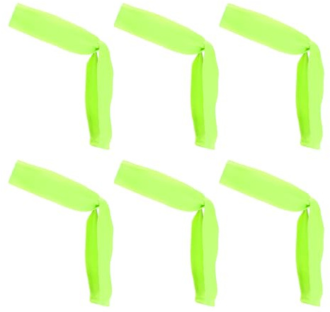 PATIKIL Lot de 6 Bandeaux élastiques de karaté Ninja réglables Vert Fluo
