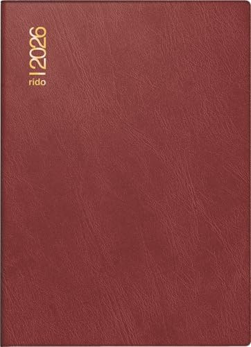 rido/idé fickkalender mod. Technik III 2026 | A6, plast, bordeaux