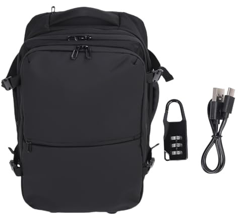 Dpofirs Vakuumresor Ryggsäck, med Vakuumpump, 60L Utbyggbar Bär på Vacpack Ryggsäck, med Hjul Lås, Bärbar Dator Ryggsäck, för Affärsresor