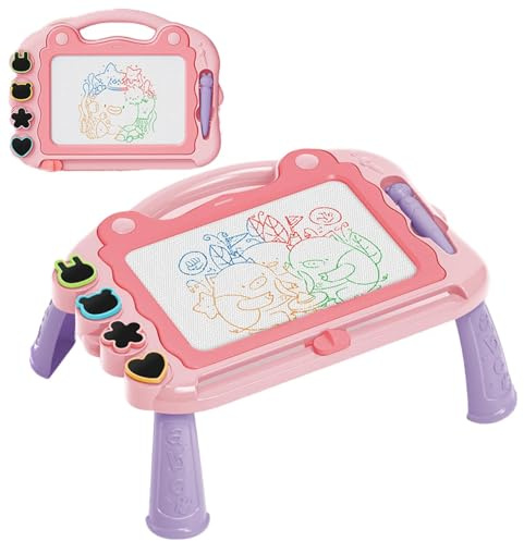 1 Pink Magnetic Drawing Board Doodle Board for Kids LCD Writing Tablet