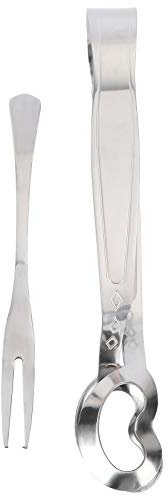 UPKOCH Escargot - Pinze per lumaca, in acciaio inox, con clip a lumaca, utensili da tavola per cucina e ristorante