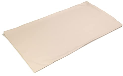 Funda de sarga de 40 x 80 cm, con cremallera, 100% algodón, color blanco crudo, sin teñir y sin blanquear, ideal para rellenos de almohadas por ejemplo con cáscara de espelta, mijo o cáscaras de