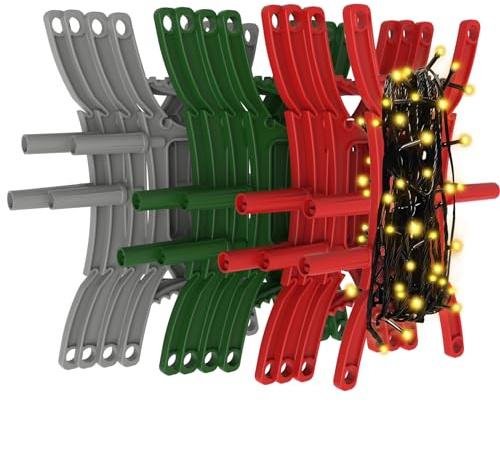 EDSRDUS 12PCS Rotating Handle Christmas Lights Storage Holder, Efficient & Durable,Tangle-Free Wires, Rope Winder for Ropes, String Lights, Fairy Lights, Wires, Garlands, Beads, Cords