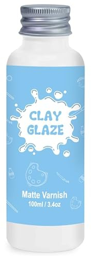 100 ml Air Dry Clay Glaze，glasuren für ton lufttrocknend,ton glasur ohne brennen， Tontöpfe zur Verhinderung von Rissen, Kratzern und Abrieb von Ton, auch mit Matte Effekt (Matte)