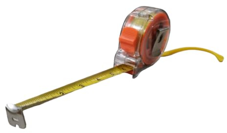 PARENCE - Metre Ruban à Mesurer de 7,5 Mètres - Acier de Haute Qualité, Échelle en Centimètres et en Pouces, Mesure Précise et Facile d'Utilisation - Verouillage manuel - Transparent 7.5M