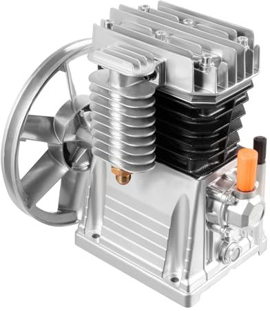 DAOHHFO kompressoraggregat, luftkompressor, pumphuvud, kompressoraggregat, 10 bar, kompressor, aggregat, kolvkompressor, 2,2 KW för kemisk industri, silvertryckluftskompressor