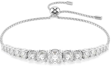 Swarovski Matrix Armband, Rundschliffe im Farbverlauf, Weiß, Rhodiniert