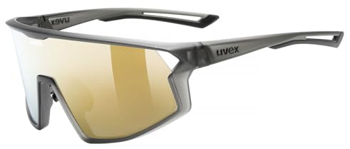 uvex skyryse, Sportglasögonen unisex – vuxen, smoke gray matt/gold mirror, one size