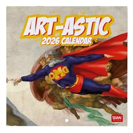 Legami - Calendrier Mural 2026, The Art Of Fun, Petit Calendrier Mural, 12 Mois et Planificateur D'année, En 6 Langues, Espace pour Notes, Signes du Zodiaque, Jours Fériés Internationaux, 18 X 18 Cm