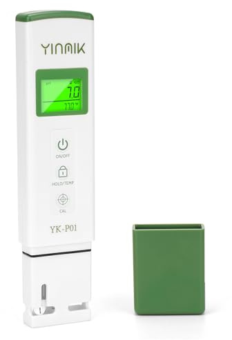 YINMIK pH Messgerät Digital pH Tester für Wasser Hydrokultur Pool pH Prüfer