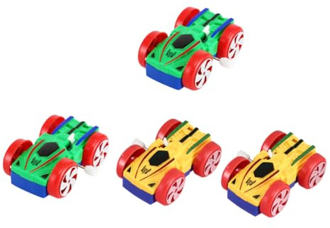 iplusmile 4 Piezas Juguetes De Cuerda Coche Forma Dibujos Animados Doble Cara Juguetes De Relojería para para Coche