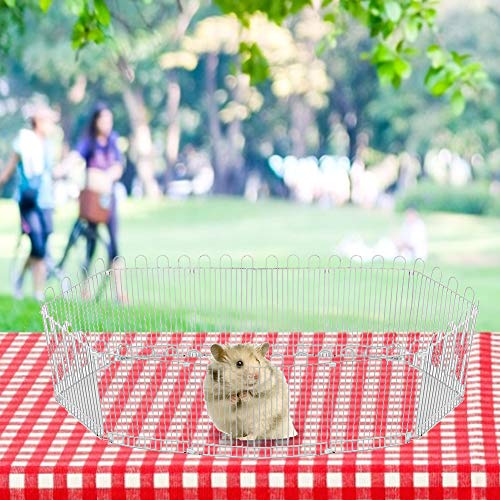 Yctze Petit Parc de Clôture pour Hamster 12 Pièces avec Boucle en Plastique 28 Pièces – Idéal pour Les Cochons d'Inde, Les Lapins et Les Hérissons pour Jouer en Intérieur et en Extérieur