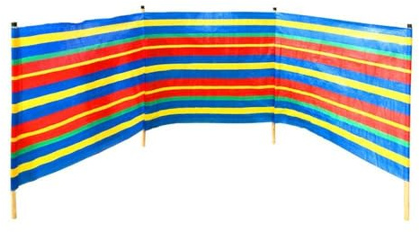 MARBUENO SUMMER 10049 4 Pole Windbreak 300 x 120 cm for Camping and Beach
