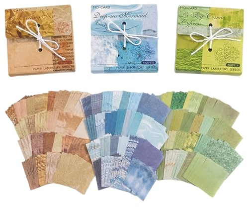 GWEOR 180 Fogli Carta Decorativa Vintage per Scrapbooking, Carta Scrapbooking, Scrapbooking Accessori per Diario Album Fotografici Fai Da Te Decoupage