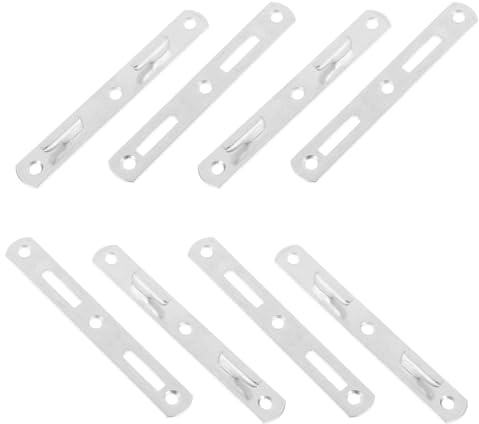 HINTRMENT 4 Pares de Hebillas de Bisagra de Cama de Hierro Redondas, Accesorio Engrosado para Barandillas, Herrajes para Muebles, Piezas de Repuesto para Conexión de Camas, Uso en Muebles
