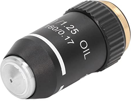 GYZOUKA 100X High Power Objektivlins med Fjäderbelastad Spets och RMS-gänga för Biologiska Mikroskoptillbehör och Laboratoriebyte