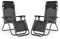IntimaTe WM Heart Chaise Longues Pliantes de l’Extérieur Lot de 2 Chaise de Jardin Chaise de Camping, Fauteuil Relax Jardin Plein Air, Respirantes et Confortables avec l’Appui têtes, Noir