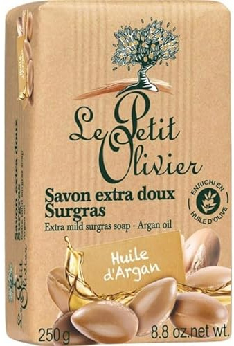 Le Petit Olivier Savon Extra Doux Surgras Parfum Huile d’Argan 250g (lot de 6)