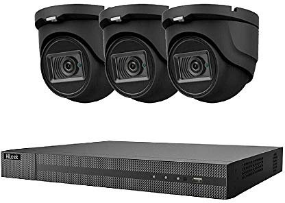 HIKVISION 8MP CCTV 4K UHD DVR 8CH SYSTEM INDOOR OUTDOOR 3X VIVID HD CAMERAS 30M NIGHT VISION SECURITY CAMERA KIT UK (6TB HDD, GREY)