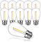 ProCrus Ampoule LED E27 S14,Ampoule Edison vintage 1W, Ampoules Rétro Blanc Chaud,équivalent Lampe à Incandescence 5W,Plastique,pour Ampoule Chaînes Lumineuses Extérieures S14,Lot de 10
