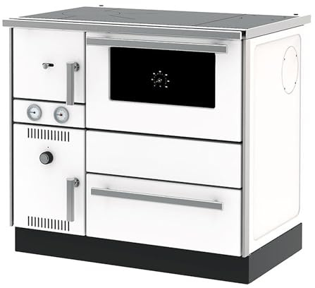 Cuisinière Bois Chauffage (7,44 kW) + Bouilleur (20,1 kW) Sannover 27 kW Blanc