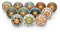 Craft Trade Door Knobs for Cupboard Assorted Multicolor Cabinet Knobs Ceramic Knobs Colorful Kitchen Furniture Pull Handles Cabinets Cupboard for Wardrobe Home Interior Décor-Pack of 12