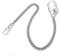 Ahiller Herren-Geldbörsenkette, Heavy Duty Schlüsselkette [Karabiner aus Legierung, Edelstahlkette], geeignet für Jeans, Brieftaschen, Taschen (1, Silber-P)
