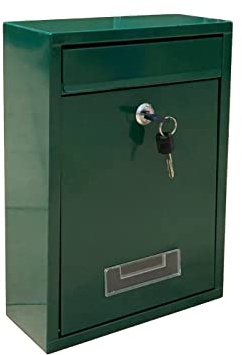 Kippen 10005AG - Cassetta Postale Modello MAIL di Colore Verde. Dimensioni: 320x215x90mm.
