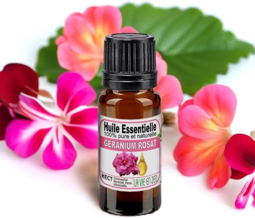 Huile Essentielle de Géranium Rosat 10 ml Pure et naturelle HECT Chémotypée | La vie en zen