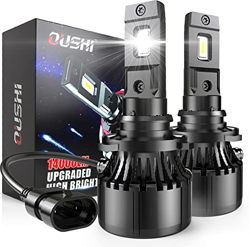 OUSHI HB4 9006 LED Coche, 70W 14000LM 6000K Xenón Blanco Kit De Conversión Para Faros Delanteros (Paquete De 2)