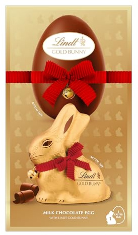Lindt Gold Bunny Egg Milk Chocolate Easter Bunny 360g – Iconic Foil Wrapped Bunny Made from Premium Swiss Chocolate – Perfect Easter Chocolate – Easter, gift
