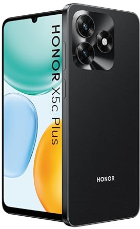 HONOR X5c Plus,Unlocked Mobile Phones, 6.74-Inch 90Hz Bright and Dynamic Display,128GB,5130 mAh Long-lasting Battery,50 MP Ultra-Clear Dual Camera,Powerful 8-Cores Processor,Dual SIM, Android 15,Black